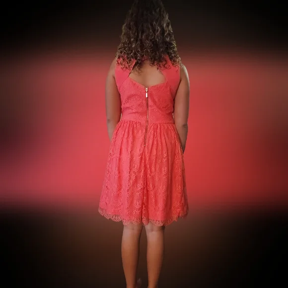 Coral dress size 6 - Picture 3 of 6
